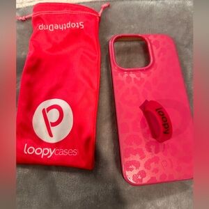 Loopy Case HOT Pink Leopard Apple 14 Pro Max Phone Case